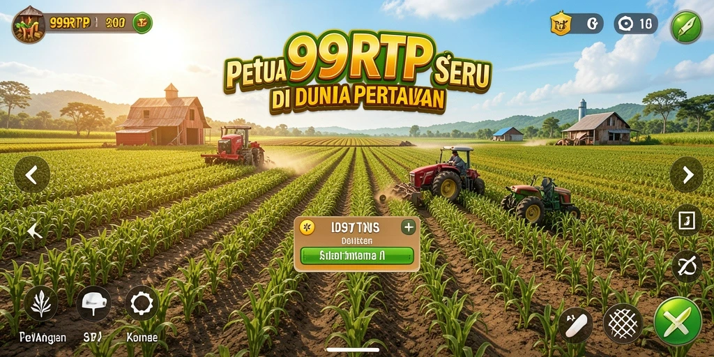 Screenshot gameplay yang menunjukkan keindahan kebun dalam 99RTP.