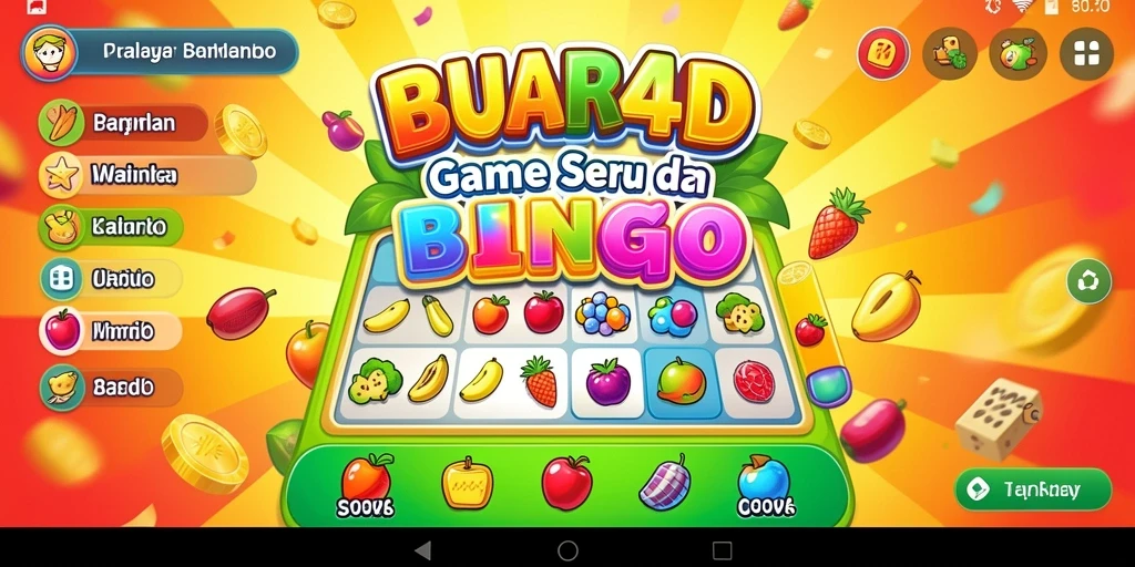 Tampilan menarik dan mendebarkan dari gameplay Bingo BUAH4D.