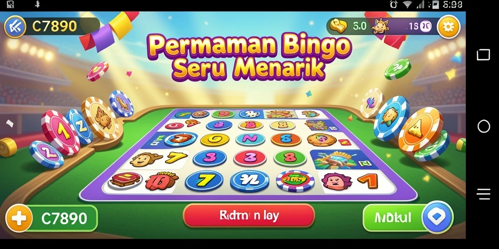 Tampilan permainan Bingo yang seru dan mengasyikkan di C7890.