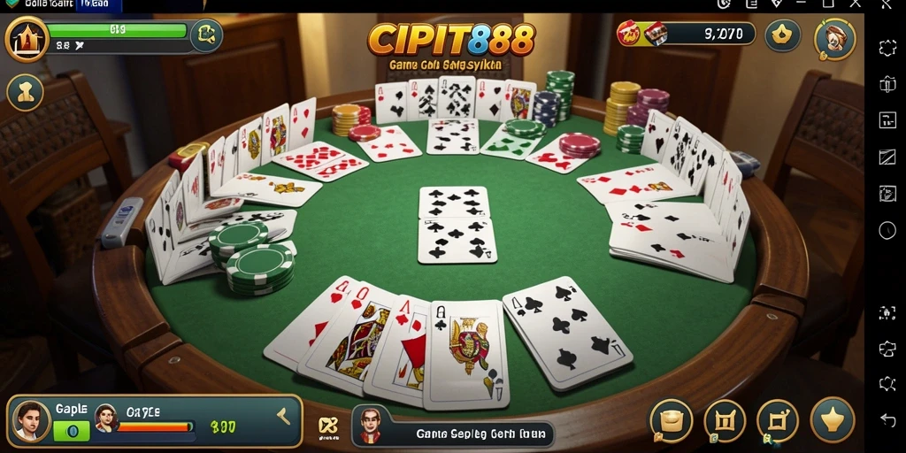 Tampilan gameplay Gaple yang seru di CIPIT88.