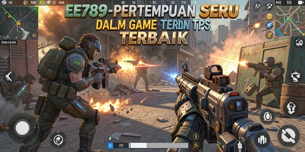 Screenshot gameplay EE789 menampilkan aksi pertempuran seru TPS.