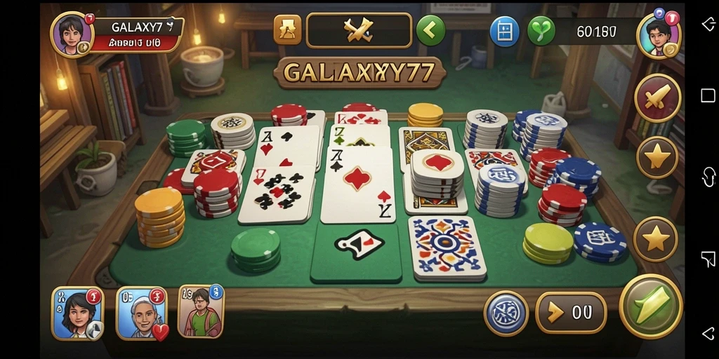 Tampilan gameplay seru dalam GALAXY77 yang penuh strategi.