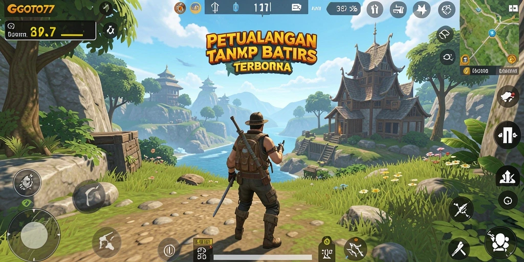 Tampilan gameplay GOTO77 yang menakjubkan di dunia terbuka.