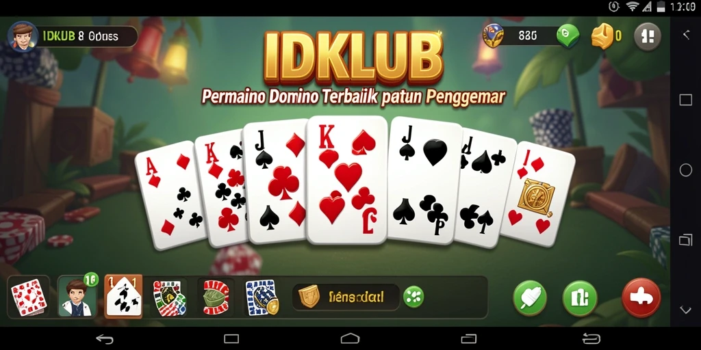 Tampilan gameplay menarik pada permainan Domino IDKLUB.