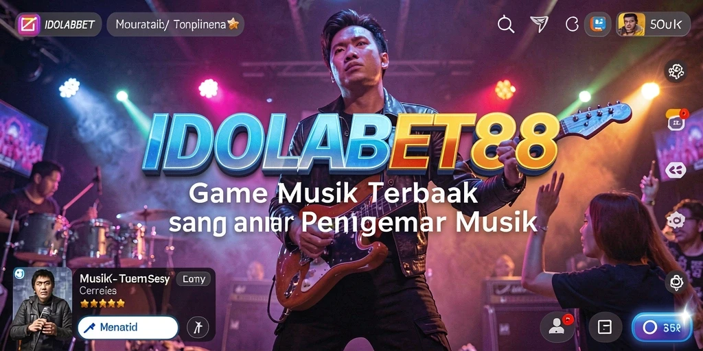 Tampilan gameplay seru di IDOLABET88 dengan berbagai lagu.