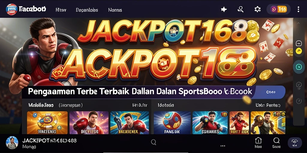 Tampilan utama JACKPOT168 dengan berbagai pilihan taruhan olahraga.