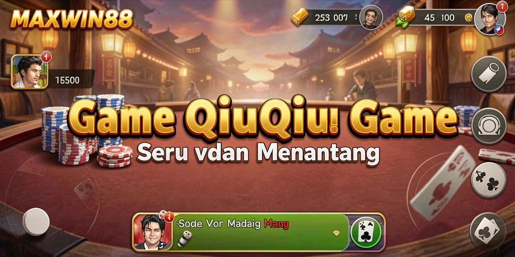 Tampilan menarik gameplay QiuQiu di MAXWIN88.
