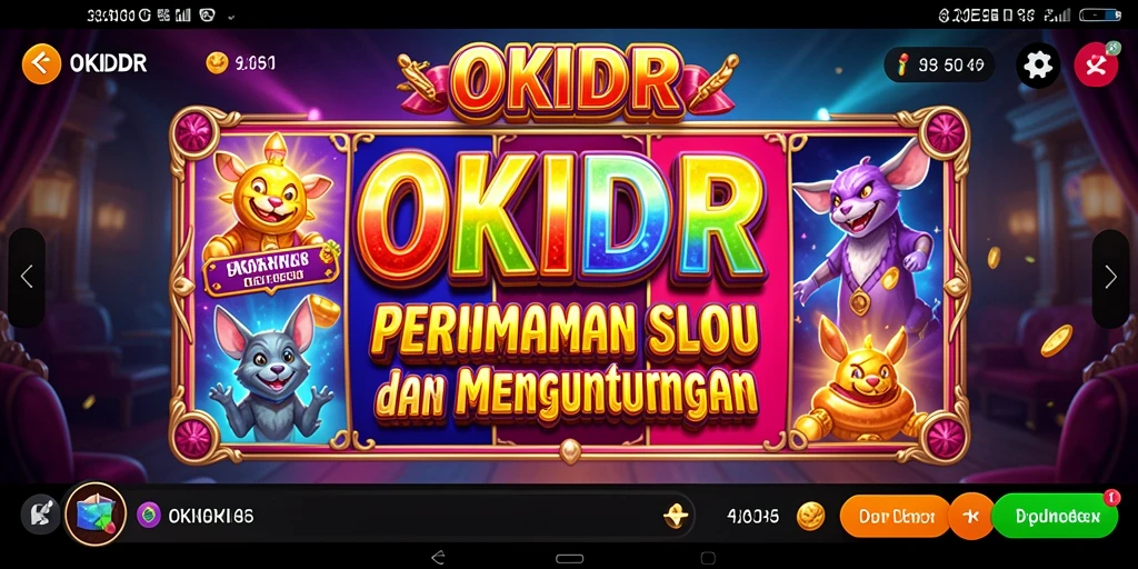 Tampilan menarik game Slot OKIDR dengan fitur bonus yang menggembirakan.
