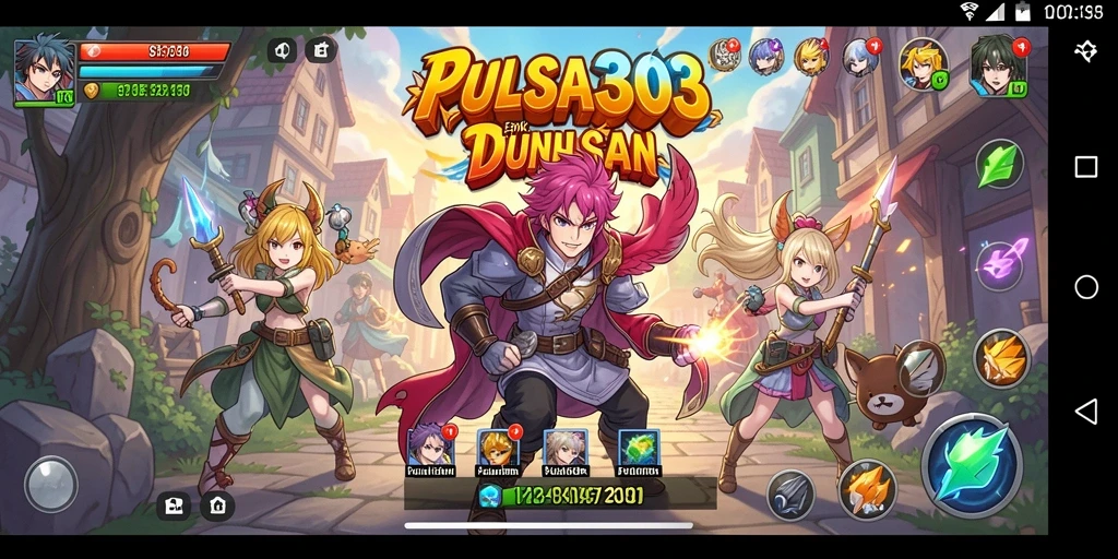 Tampilan gameplay PULSA303 dengan karakter anime yang menarik.