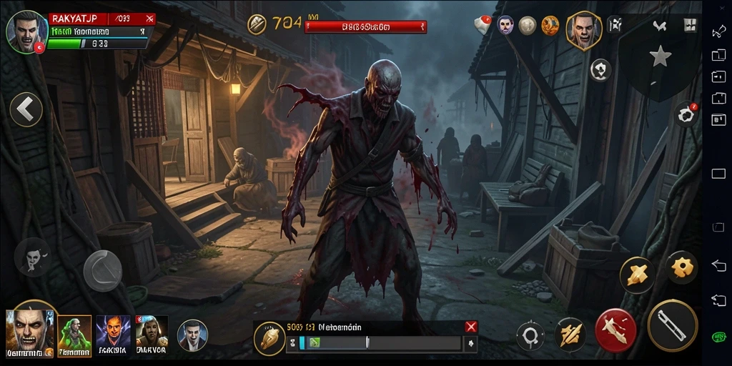 Screenshot menampilkan suasana kengerian dan gameplay RAKYATJP.