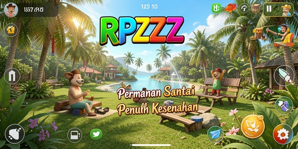 Tampilan gameplay RPZZZ yang penuh warna dan seru.